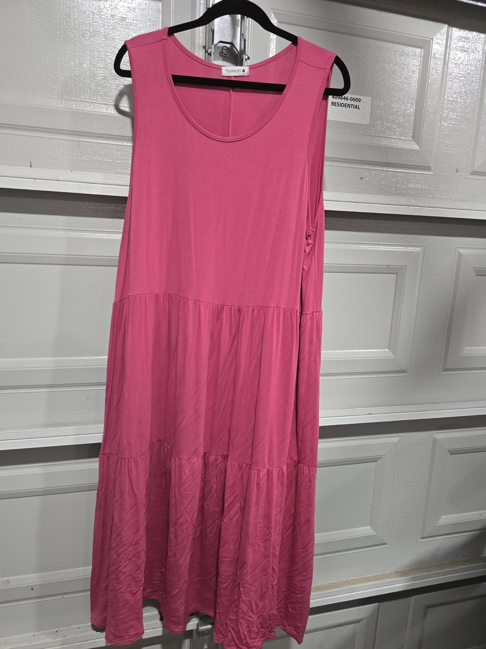 Sleeveless Pink Tiered Maxi Dress by FLORENT